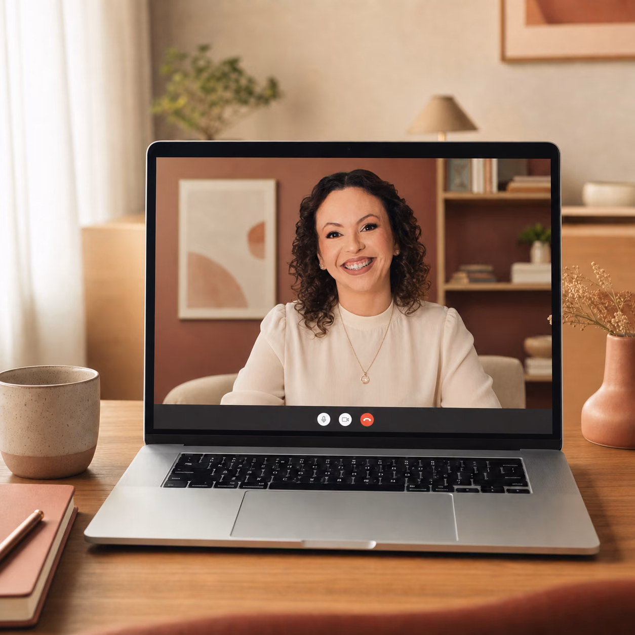 Dra. Evelin Brandelero | Psiquiatra em Cuiabá e Online 11 Notebook aberto em teleconsulta psiquiátrica com a Dra. Evelin Brandelero